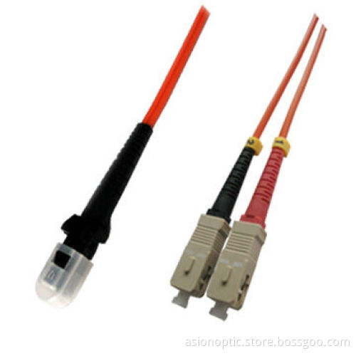 MTRJ to SC Fiber-optic Patch Cord, Multimode 62.5/125 μm Duplex, ST/LC Connectors/Single Mode